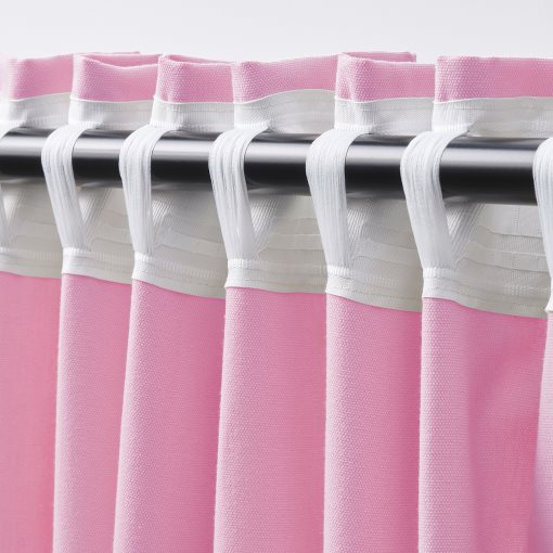 GINSTMOTT, curtains with heading tape/1 pair, 145x300 cm, 505.971.82
