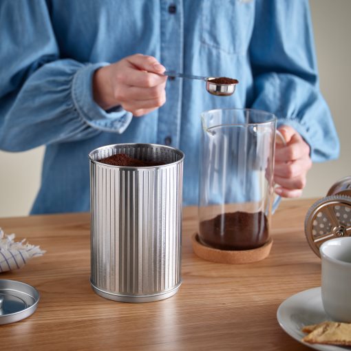 BETTHAJ, tin with lid for coffee/tea, 1.3 l, 506.056.91