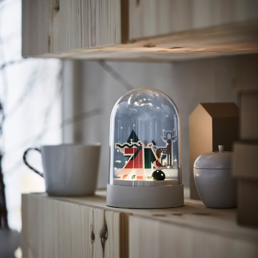 STRÅLA, decorative table lamp with built in LED light source, battery-operated, 506.066.43