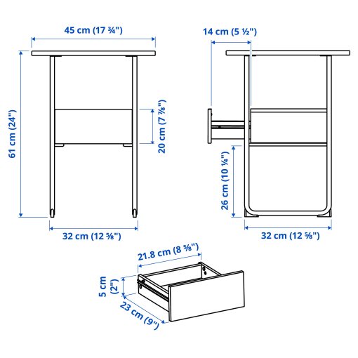 BLANKHÄLLAN, bedside table, 506.209.98