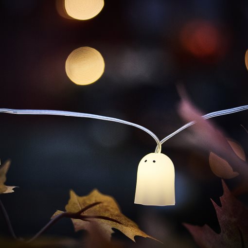 KUSTFYR 2026, lighting chain with built-in LED light source and 12 lights/battery-operated indoor/ghost, 506.325.57