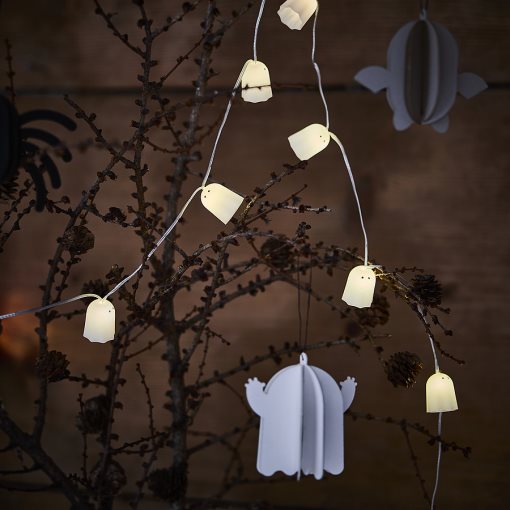 KUSTFYR 2026, lighting chain with built-in LED light source and 12 lights/battery-operated indoor/ghost, 506.325.57
