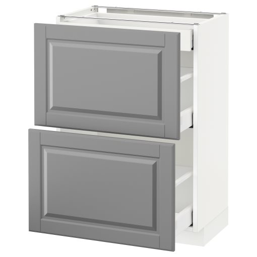 METOD/MAXIMERA, base cabinet with 2 fronts/3 drawers, 591.134.96