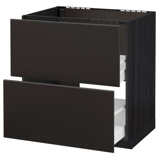 METOD/MAXIMERA, base cabinet for sink+2 fronts/2 drawers, 592.127.07