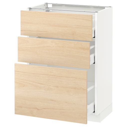 METOD/MAXIMERA, base cabinet with 3 drawers, 592.162.39