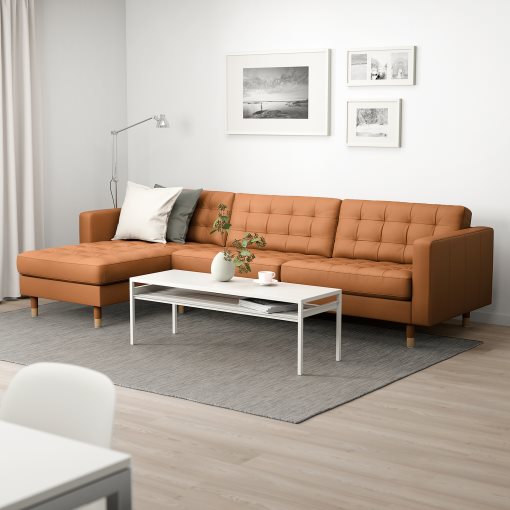 LANDSKRONA, καναπές 4 θέσεων με σεζλόνγκ, 592.703.54