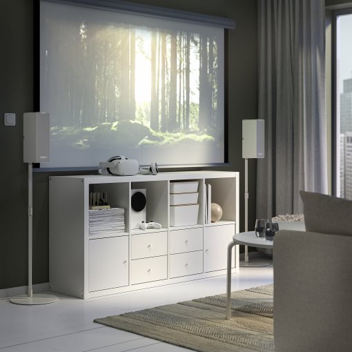 KALLAX, shelving unit with 4 inserts, 147x77 cm, 592.783.07