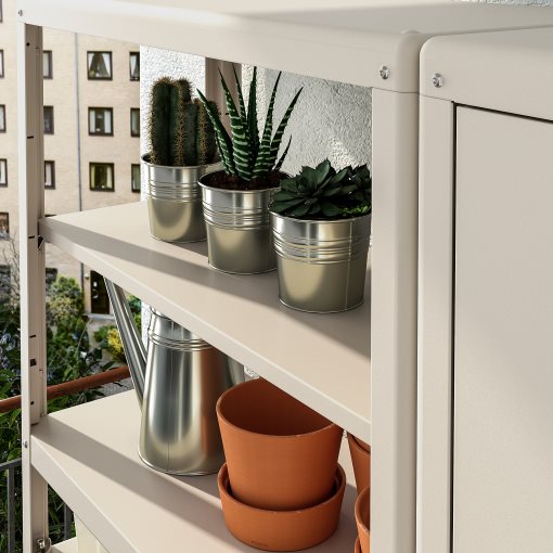 KOLBJÖRN, shelving unit with 2 cabinets, 161x37x161 cm, 592.916.34