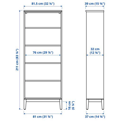IDANÄS, TV storage combination,  325x40x211 cm, 594.373.30