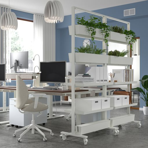 MITTZON, frame with castors/display shelf/cable box, 85x205 cm, 595.146.77