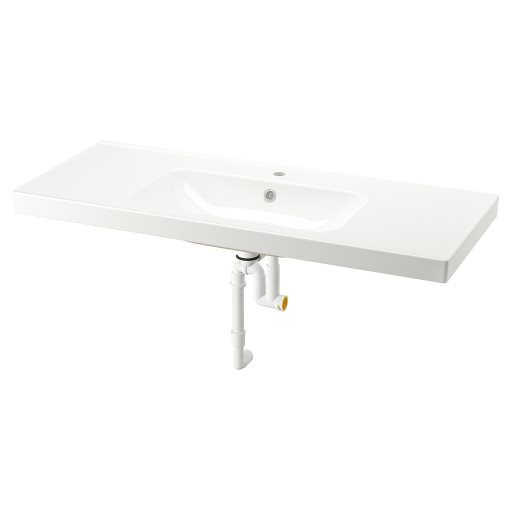 ORRSJON, wash-basin with water trap, 122x49 cm, 595.167.56