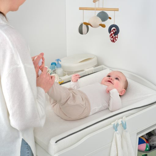 SMÅGÖRA, changing table/bookshelf with 1 shelf unit, 595.975.21