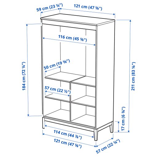 IDANÄS, wardrobe, 121x211 cm, 604.588.35