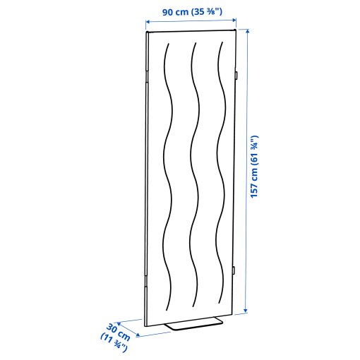 MITTZON, acoustic screen/floor standing, 90x157 cm, 605.282.06