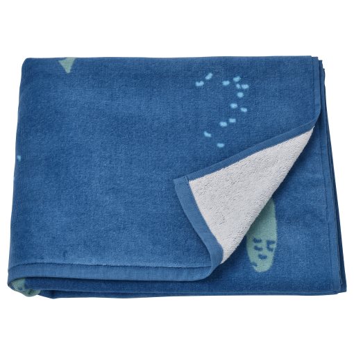 BLÅVINGAD, bath towel/turtle pattern, 70x140 cm, 605.340.66