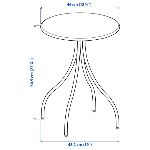 TANEBRO, side table/in/outdoor, 46 cm, 605.549.88