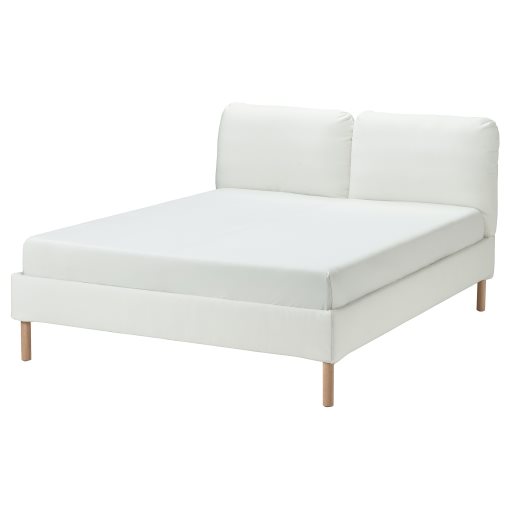 SAGESUND, upholstered bed frame, 140x200 cm, 605.593.68