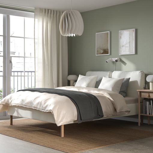 SAGESUND, upholstered bed frame, 140x200 cm, 605.593.68