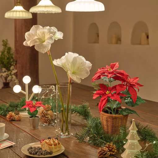 VINTERFINT, artificial potted plant/in/outdoor Poinsettia, 12 cm, 605.621.39