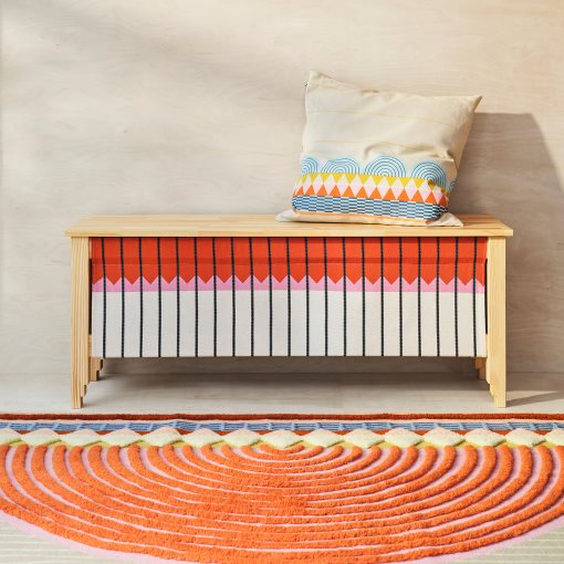 OMMJÄNGE, bench with storage, 113x45x35 cm, 605.946.49