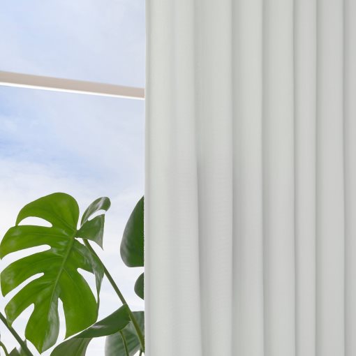 GINSTMOTT, curtains with heading tape/1 pair, 145x300 cm, 605.971.67