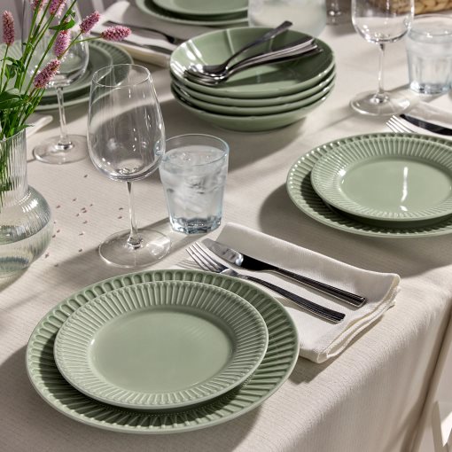 STRIMMIG, stoneware plate, 27 cm, 606.314.87