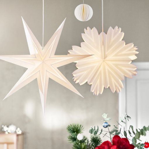 STRÅLA, lamp shade star/dotted, 70 cm, 606.398.79