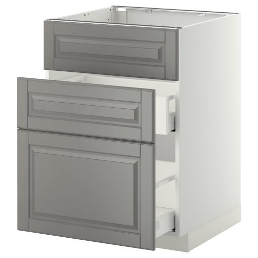 METOD/MAXIMERA, base cabinet for sink+3 fronts/2 drawers, 691.048.54