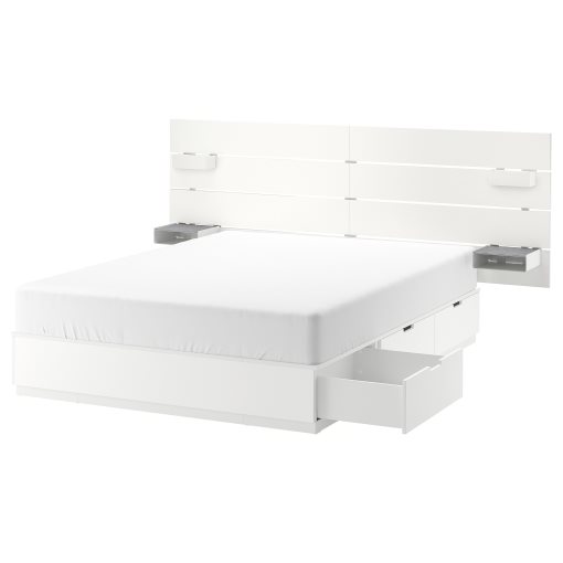 NORDLI, κρεβάτι με αποθηκευτικό χώρο και κεφαλάρι, 160x200 cm, 692.414.22