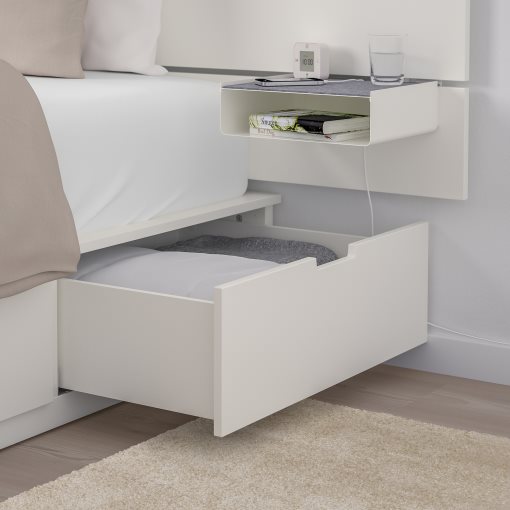 NORDLI, κρεβάτι με αποθηκευτικό χώρο και κεφαλάρι, 160x200 cm, 692.414.22