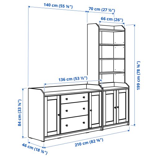 HAUGA, storage combination, 693.886.40