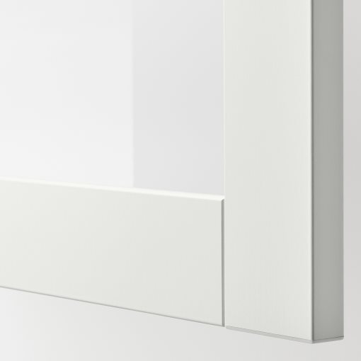 BESTÅ, σύνθεση αποθήκευσης TV/ γυάλινες πόρτες/συρτάρια με μαλακό κλείσιμο, 240x42x231 cm, 694.121.69