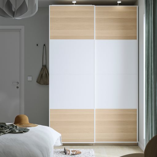 PAX/MEHAMN, ντουλάπα με συρόμενες πόρτες, 150x66x236 cm, 695.028.91