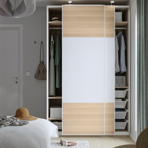 PAX/MEHAMN, ντουλάπα με συρόμενες πόρτες, 150x66x236 cm, 695.028.91
