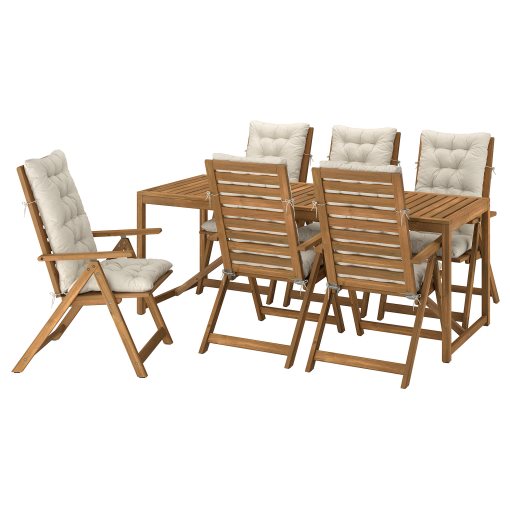 NÄMMARÖ, τραπέζι με 6 καρέκλες με ρυθμιζόμενη πλάτη/εξωτερικού χώρου, 200x75 cm, 695.753.02