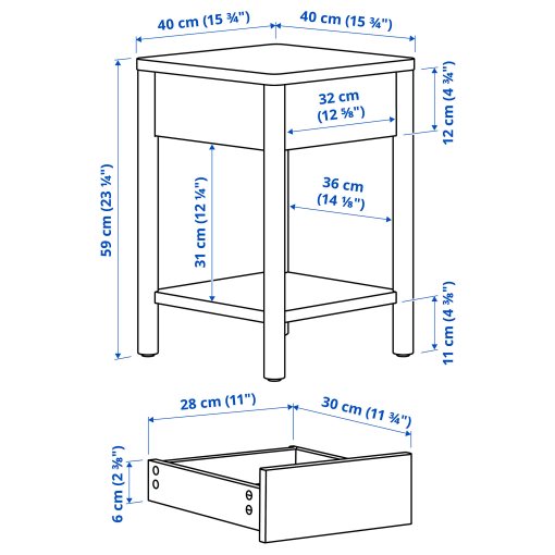 TONSTAD, bedroom furniture including bed storage set of 3, 180x200 cm, 695.775.51