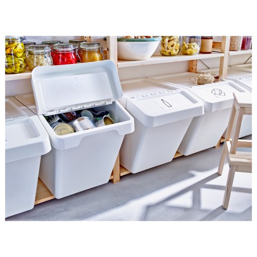 SORTERA, waste sorting bin with lid, 60 l, 702.558.99