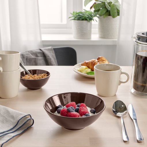 FÄRGKLAR, bowl/glossy 4 pack, 16 cm, 704.854.28