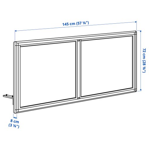 MITTZON, acoustic screen for desk, 165x72 cm, 705.282.15