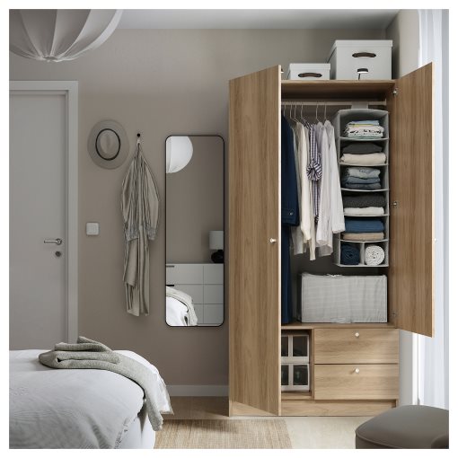 VILHATTEN, wardrobe with 2 doors and 2 drawers, 98x57x190 cm, 705.306.09