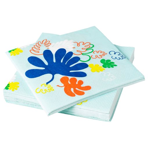 ROSTVINGE, paper napkin leaf pattern 33x33 cm/30 pack, 170g, 705.545.44