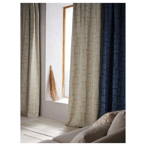 LÖNNSTÄVMAL, block-out curtains 1 pair, 145x300 cm, 705.563.74