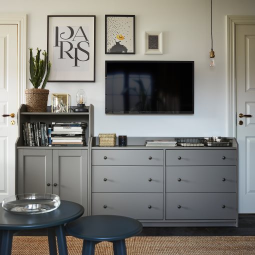HAUGA, chest of 6 drawers, 138x46x84 cm, 705.815.33