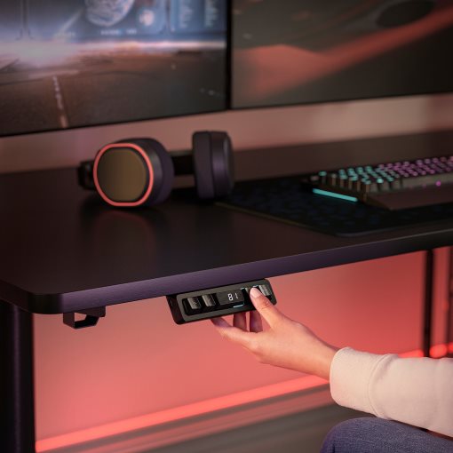MÅLOMRÅDE, electric gaming desk sit/stand with monitor arms, 180x80 cm, 705.858.09