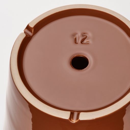 KLOTLÖNN, plant pot with saucer in/outdoor, 12 cm, 705.982.65