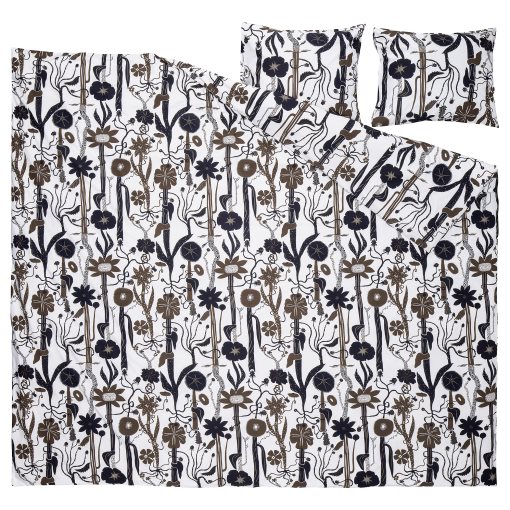 LUNDSKAFTING, duvet cover and 2 pillowcases, 240x220/50x60 cm, 706.063.50