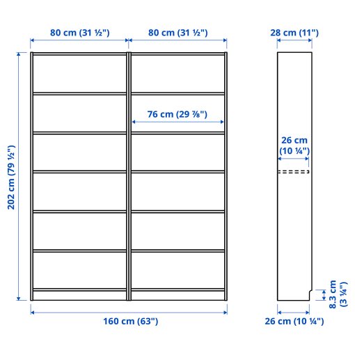 BILLY, bookcase, 790.178.37