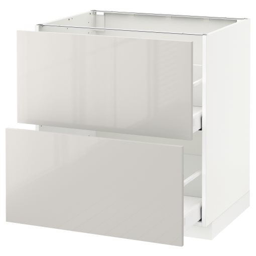 METOD/MAXIMERA, base cabinet 2 fronts/2 high drawers, 791.683.98