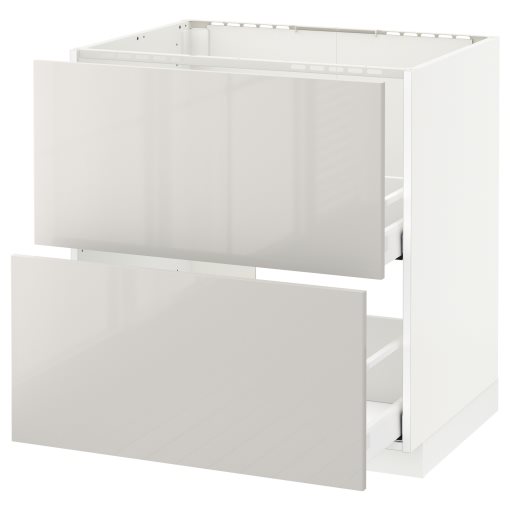 METOD/MAXIMERA, base cabinet for sink+2 fronts/2 drawers, 791.684.21