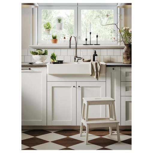 HAVSEN, νεροχύτης με 2 γούρνες και πρόσοψη, 82x48 cm, 792.502.65